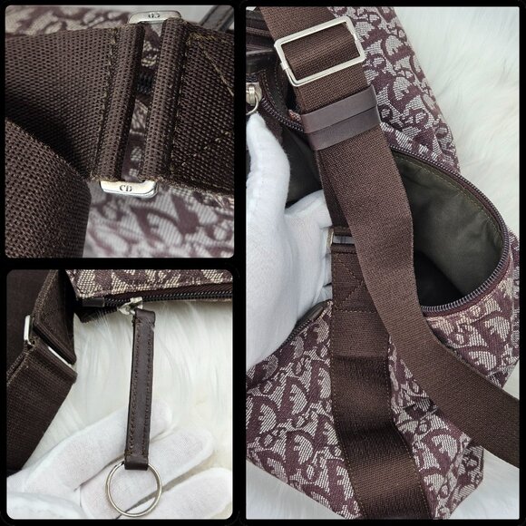 Dior Brown Oblique Canvas Messenger Bag - Picture 15 of 17